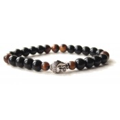 bracelet shamballa noir et bouddha