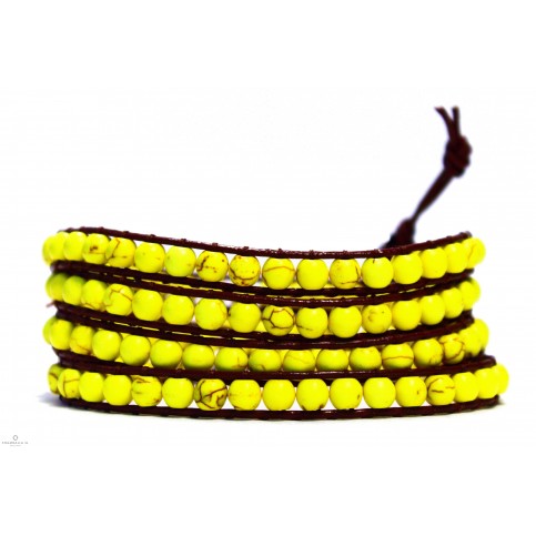 bracelet wrap a enrouler bijoux jaune