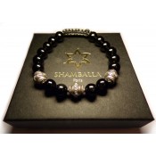 bracelet perles noir - shamballa luxe