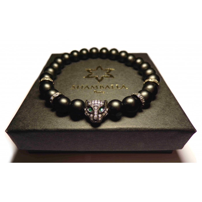 bracelet tibetain perles noir luxe