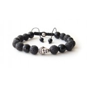 shamballa bracelet perles noir onyx et bouddha