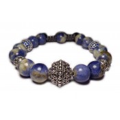 Le bracelet shamballa perles Sodalite bleu
