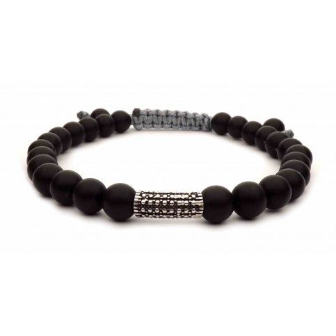  bracelet cordon petites perles noir