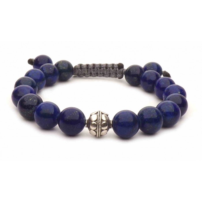 bracelet perles Lapis Lazuli bleu