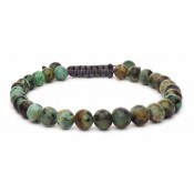 bracelet perles agate africaine verte
