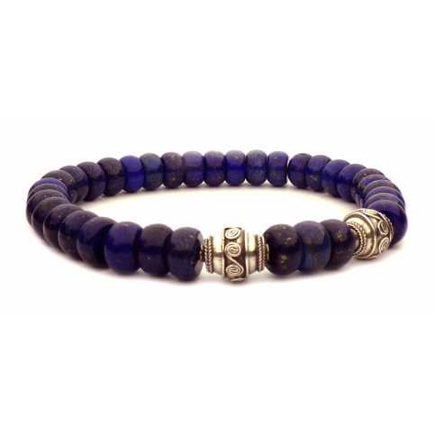 bracelet perles Lapis lazuli abaque