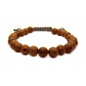 bracelet shamballa perles en bois 