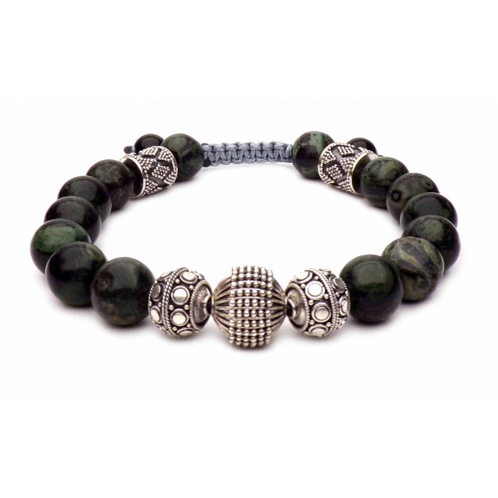 bracelet shamballa perles Jade vert
