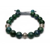 bracelet shamballa Lapis lazuli bleu et vert 