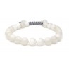 Le bracelet shamballa perles pierre de Lune blanc