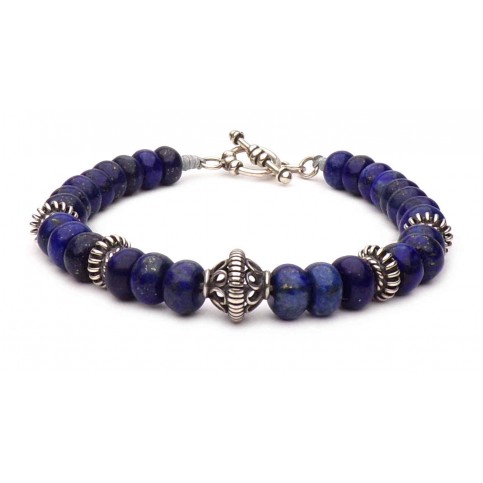 bracelet Lapis Lazuli fermoir en T