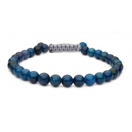 Le bracelet perles Apatite bleu cordon