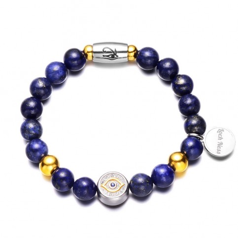 bracelet oeil turc perles bleu