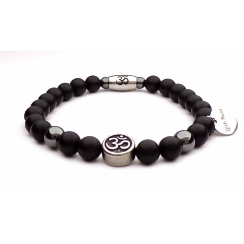 bracelet Om̐ perles noir