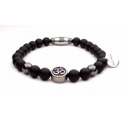 bracelet Om̐ perles noir