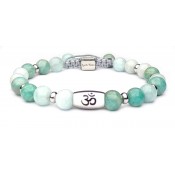 Le bracelet symbole perle Om amazonite