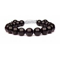 Le bracelet shamballa Obsidienne naturelle