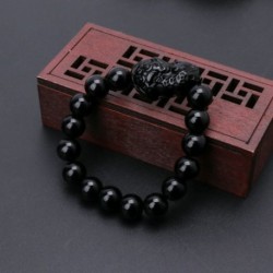 Bracelet fengshui en obsidienne noir