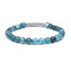 bracelet shamballa perles Apatite bleu