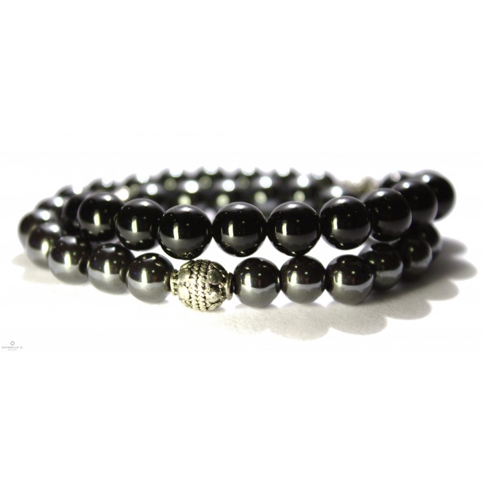 bracelet mala bouddhiste noir